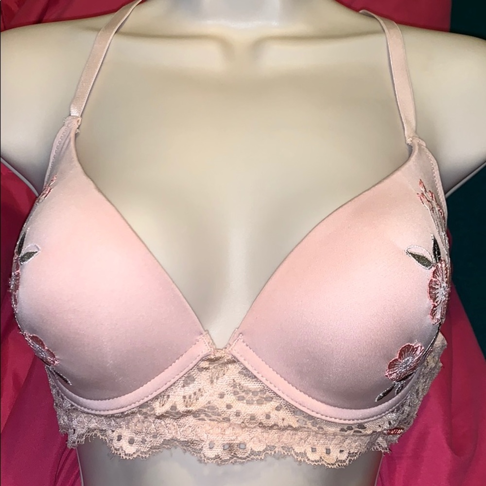 Pale Pink Lacy Danskin Bra